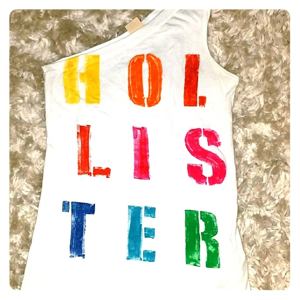 Hollister one shoulder t-shirt tank top